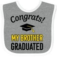 thumbnail image 3 of Inktastic Congrats My Brother Graduated with Cap Boys or Girls Baby Bib, 3 of 4