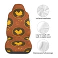 thumbnail image 6 of Easy to Install Car Universal Seat Cover, Cartoon Retro Pattern Four Seasons Universal Front Seat Cover, 2-Piece, 6 of 8
