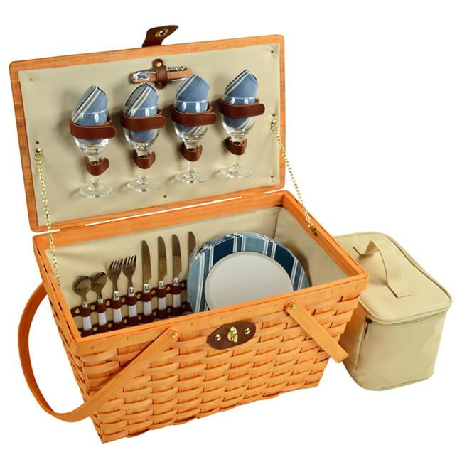 Picnic At Ascot 717HAG Settler Picnic Basket for Four Aegean