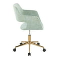 thumbnail image 4 of Margarite Task Chair, Home Office Chair with Wheels, Black Office Chair, Computer Chair, Home Office Desk Chair Comfy, Contemporary Desk Chair (Light Green Fabric), 4 of 6