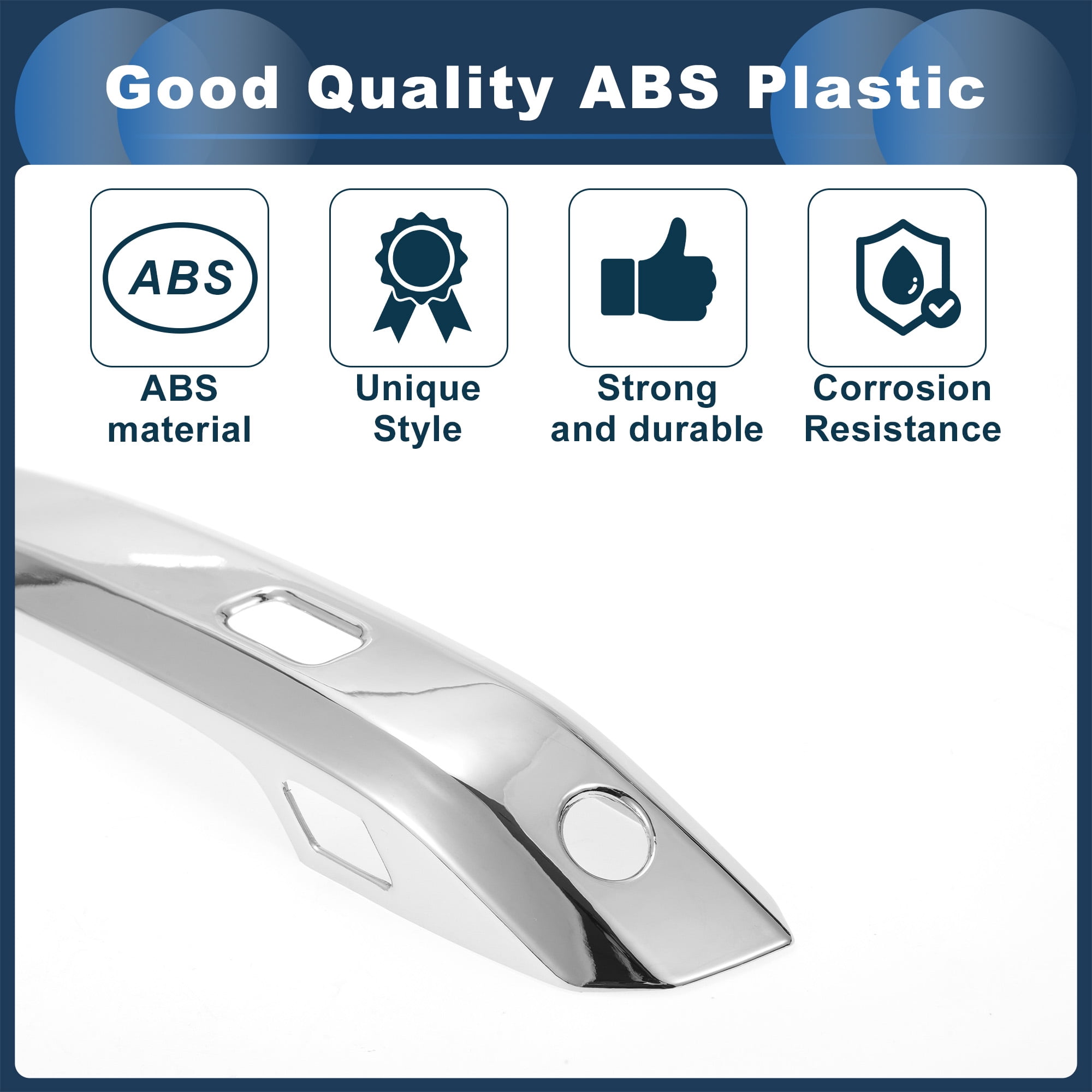 Unique Bargains Car Door Handle Cover Trim for Audi Q5 2018-2019 ABS Silver Tone