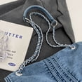 thumbnail image 3 of Bolso Cruzado Con Cadena para Mujer Gran Capacidad Exteriores (claro) Azul, 3 of 9