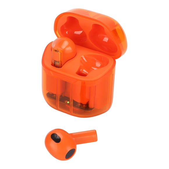Riousery Audífonos Inalámbricos Bluetooth 5.3 YX06 Transparente Naranja