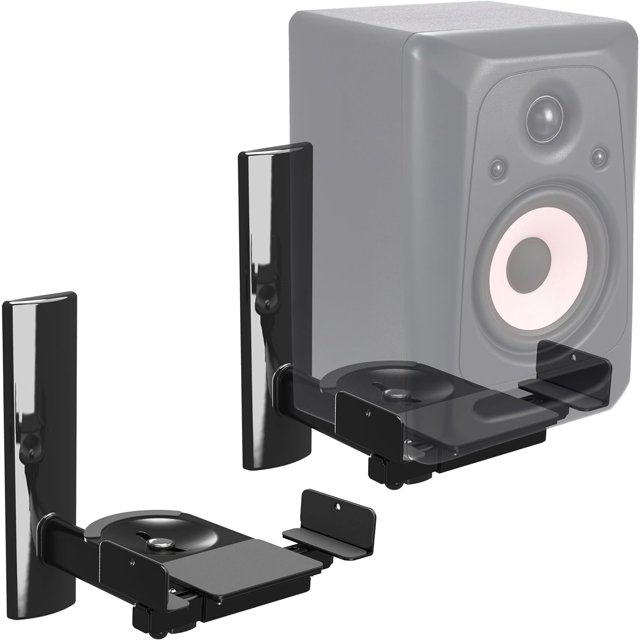 Soporte de pared para altavoz FDM universal, un par (negro)