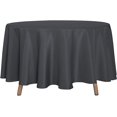 thumbnail image 1 of LAICAIW Nappe Ronde - 90 Pouces - Résistante à l'Eau, Anti-Déversement, Lavable, Nappe en Polyester, Tissu Décoratif, Housse de Table pour Table à Manger, Buffets, Fêtes et Camping, Gris, 1 of 7