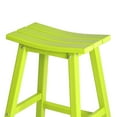 thumbnail image 4 of WestinTrends Malibu HDPE Outdoor Patio 24" Counter Stool Saddle Seat, Lime, 4 of 11