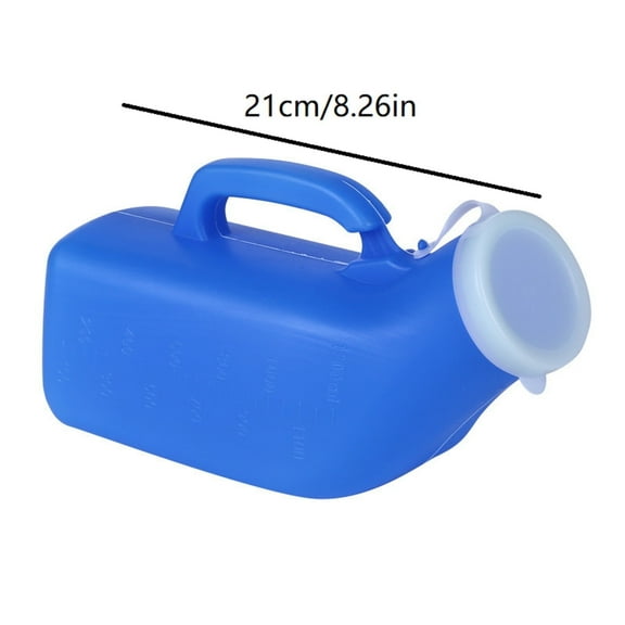 Shiogb Clearance 1000 ml Male Urinal with Cap Reusable Plastic Men Elderly Urinal Accessories For Home, Urinal For Men 1200Ml 9.8X3.9X3.9 Inches, 1X Urinal Male 1200Ml