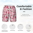 thumbnail image 5 of Sigee Garden Gnomes Print Mens Swim Trunks with Compression Liner Quick Dry Swim Stretch Beach Shorts with Pockets,S-3XL, 5 of 7