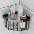 thumbnail image 5 of Stainless Steel Corner Sponge Holder, No Drill Triangular Kitchen Sink Organizer Rack for Sponges, Brushes, Bathroom Storage,Corner Organizer, Sponge Holder,Grey,1PC,Kitecy, 5 of 9