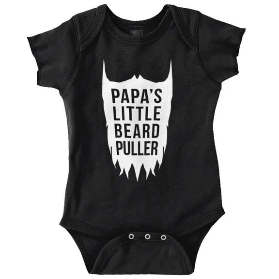 Papa's Little Beard Puller Humor Romper Boys or Girls Infant Baby Brisco Brands NB