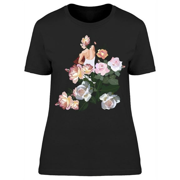 Beautiful Bride Flamenco Flowers T-Shirt Women -Image by Shutterstock, Female x-Large
