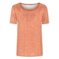 thumbnail image 3 of Generic Women's Summer Striped T Shirts Short Sleeve Blouse Crew Neck Loose Fit Shirts Casual Fashion Basic Tee Tops, 3 of 3