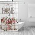 thumbnail image 2 of mvhsuoem Home Sweet Home Floral Polyester Shower Curtain, 72" x 72" Waterproof, 2 of 6