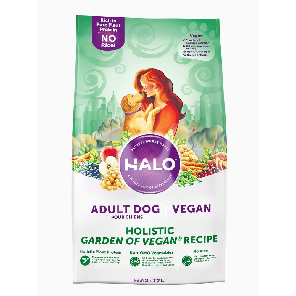 Halo Vegan Dry Dog Food, Garden of Vegan Recipe, 25Pound Bag