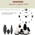 thumbnail image 3 of Gran reloj de pared de bricolaje silencioso moderno pegatina 3d decoración de la oficina del hogar regalo (oro) Feliz Sencillez, 3 of 5