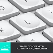 لوحة مفاتيح Logitech MX Keys Mini for Mac اللاسلكية البسيطة، مدمجة، بلوتوث، مفاتيح بإضاءة خلفية، USB-C، كتابة لمسية، رمادي شاحب