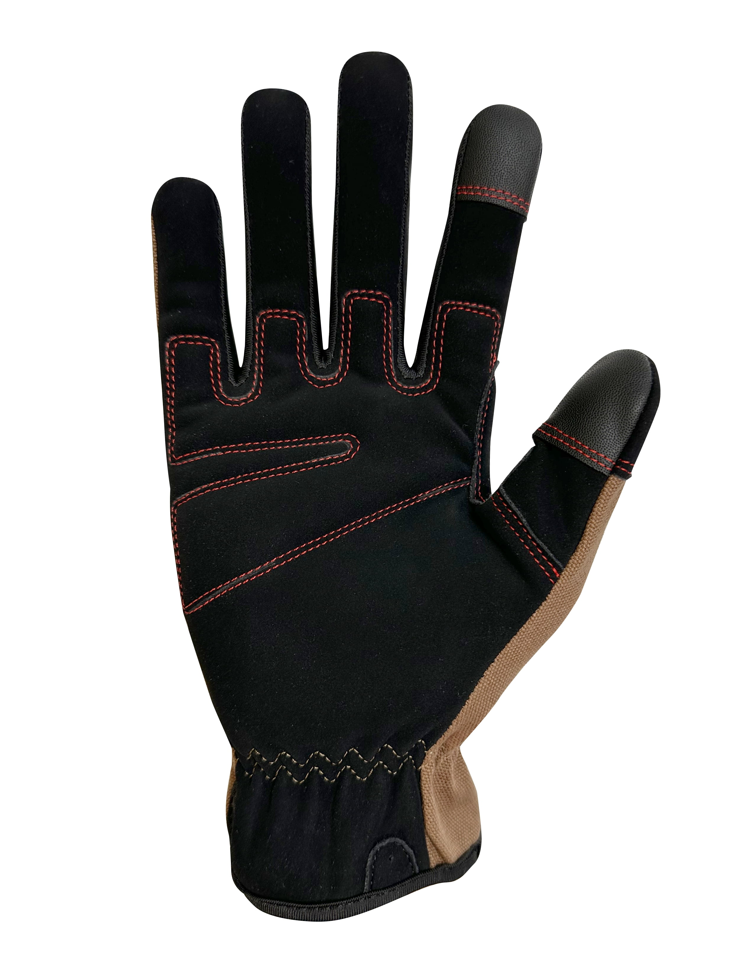 (3 pack) Hyper Tough Cotton Duck Canvas Utility, Unisex Work Gloves, Brown, Medium, HT88981-23