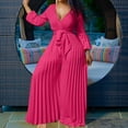 thumbnail image 2 of CaComMARK PI Clearance Sexy Jumpsuits for Women Dressy Elegant V Neck Jumper Plus Size formal Wedding Guest Cocktail Party Romper Hot Pink 18(5XL), 2 of 5