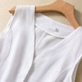 thumbnail image 4 of Women's Cotton Linen Vests V Neck Sleeveless for Spring and Summer, 4 of 6