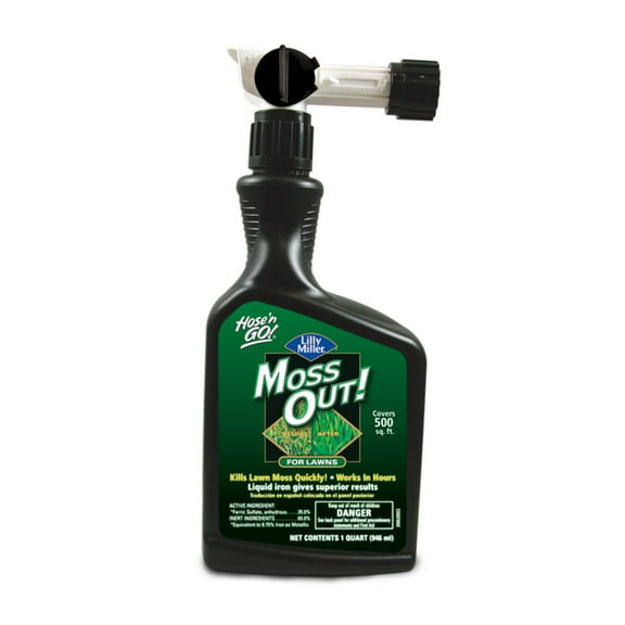 Lilly Miller Moss Out! for Lawns Liquid Moss Killer Herbicide, 32 oz. 1 RTS Bottle