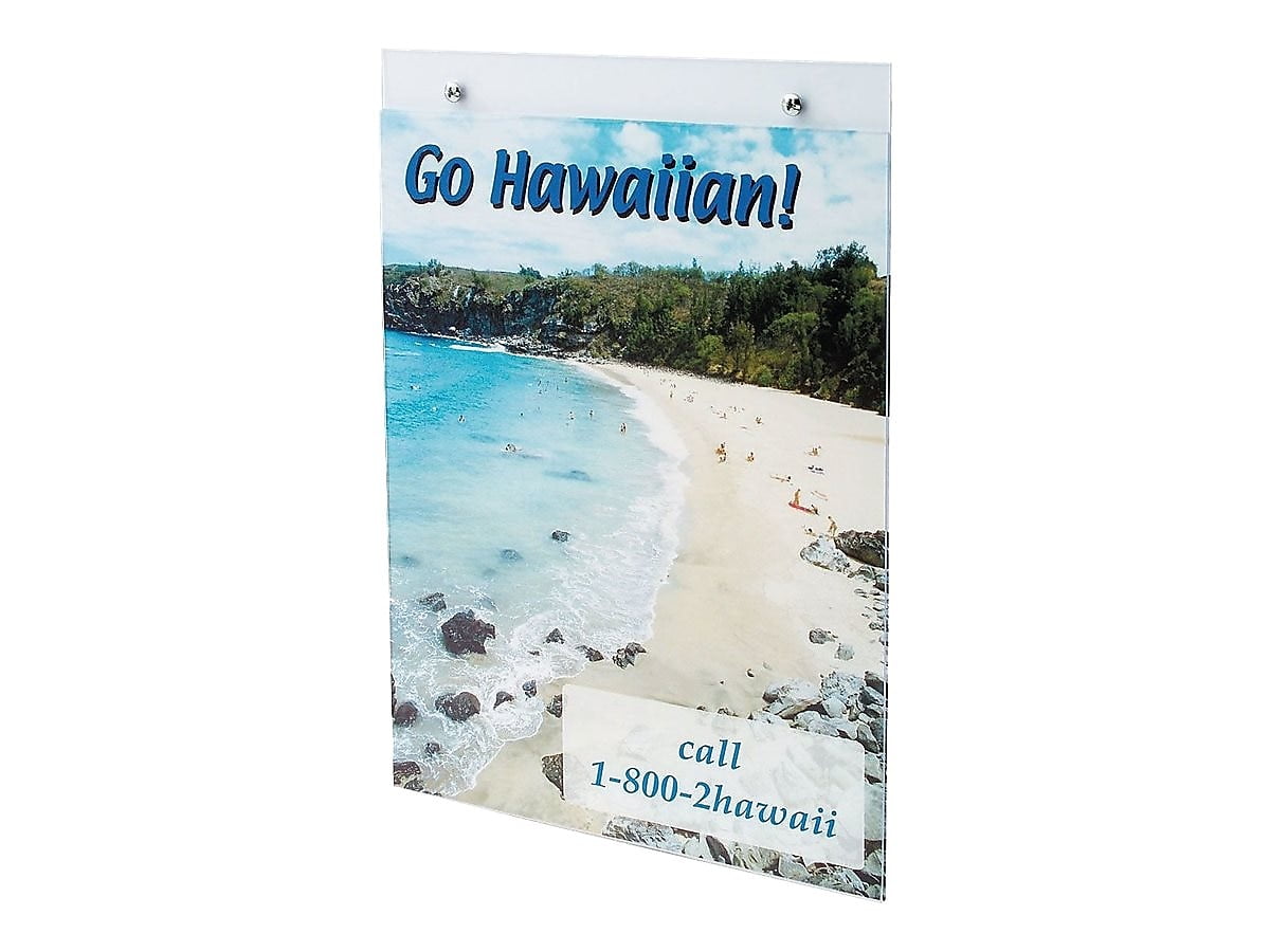 Staples Sign Holder 8.5" x 11" Clear Plastic (16651CC) 665638