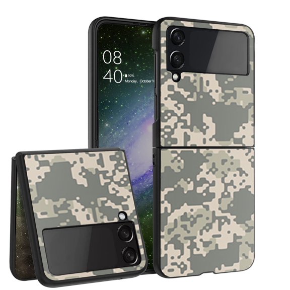 ANJ  Hard Protective Printed Case Cover Compatible with Samsung Galaxy Z Flip 4 - Digital ACU Camo