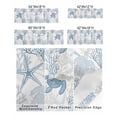 thumbnail image 2 of Curtain Valance for WindowsOcean Gradient Blue Grey Turtle Coral Kitchen Valances Rod Pocket Short Curtains,Marine Starfish Sea Shell Window Treatment Panel for Living Room Bathroom Bedroom, 2 of 8