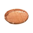 thumbnail image 3 of Bandeja de almacenamiento, cesta tejida, recogedor redondo, cesta de pan para verduras, bandeja para servir, cesta de frutas para gabinete, cocina, 17cm, 3 of 9