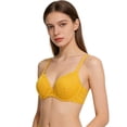 thumbnail image 4 of Lace Push Up Bra For Lift Support Side Coverage Elegant Design Daily, 85C, Yellow, 4 of 4