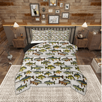 Manfei Pike Fish Bedding Comforter Set,Old Barn Door Twin Comforter Sets,Animals Marine Life Bedding Set For Teens,Microfiber Bedroom Decor Reversible,2-Piece