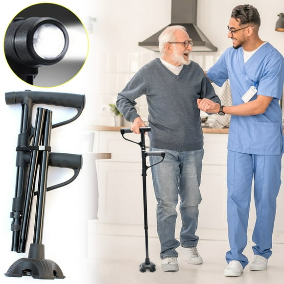 Hyknon Tools Foldable Cane With Aluminum Grip For Elderly And Disabled Assistants Tools