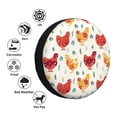 thumbnail image 4 of Sikiie Flower Chicken PVC Leather Spare Tire Wheel Cover Spare Tire Cover, for Car Truck SUV Camper Trailer Universal Fit(14-17in)-15 inch, 4 of 6