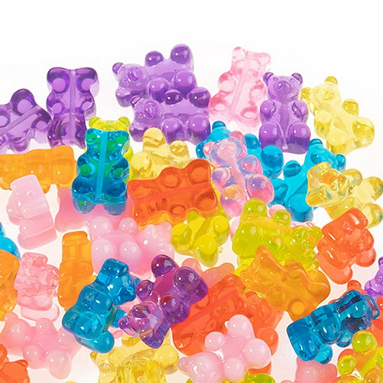 Colorful Gummy Bear Charms Flatback 50Pcs DIY Supplies for rt Children 
