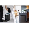 thumbnail image 5 of Home Zone Living 12 gal, 1.3 gal Kitchen Trash Can Combo, Slim Design in Stainless Steel, Black, 5 of 10