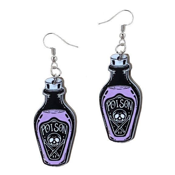 Mall of Style - Halloween Earrings for Women - Spooky Danglers - Poison Jewelry (The Poison)