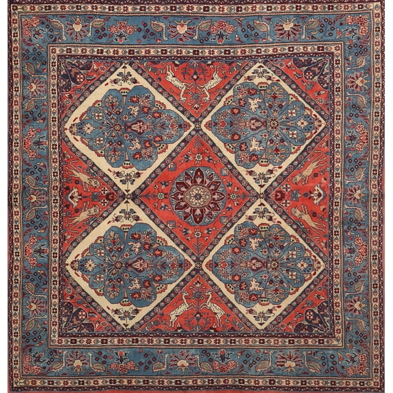 Ahgly Company Machine Washable Indoor Rectangle Traditional Rosy Pink Area Rugs, 4' x 6'