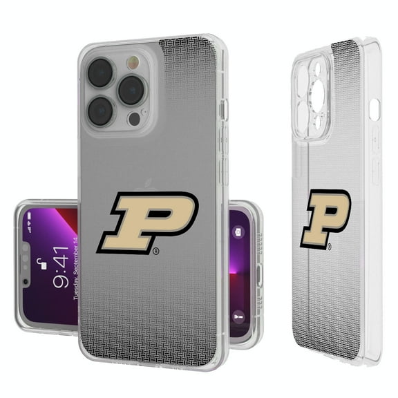 Purdue Boilermakers Linen Logo iPhone Clear Case