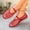 Red, variant on EKVAHL Mesh Ballet Flats for Women Breathable Hollow Sandals Slip on House Slippers Dressy Ballerina Shoes Low Top Buckled Straps Lightweight Summer Shoe