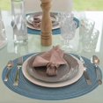 thumbnail image 2 of 6 X 38cm/15inch Sets De Table Ronds Tisss (bleu) Sets De Table En Coton Tiss Thermo-isolants Et Antidrapants Sets De Table Lavables Pour Les Runio, 2 of 5