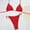 Red~, variant on Jjayotai No Boundaries Bikini Sets for Women, Thong Cheeky Two Piece Swimsuit, Ring Linked Halter Push Up Sexy Bathing Suits, Women's Swimwear Blue~ S