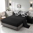 thumbnail image 4 of Manfei Abstract Grid King Bedding, Charcoal Gray Checkered King Bed in a Bag, Black Reversible 7pcs, 4 of 6