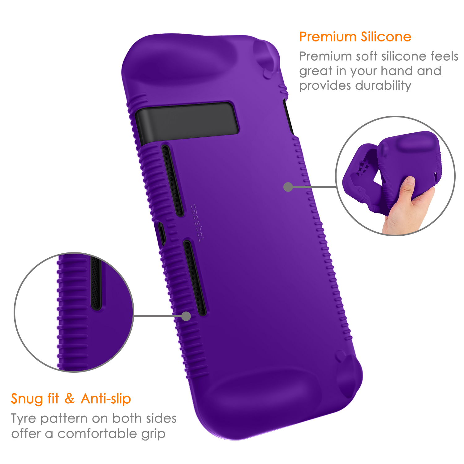 Fintie Silicone Nintendo Switch Case - Purple photo 5