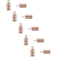 thumbnail image 4 of 30pcs 3.5mm Rose Gold Crimps Ends for Jewelry Making Stainless Steel Folding Crimp Ends Fold Over Cord Ends Jewelry Finding Kit for Bracelets, 4 of 9