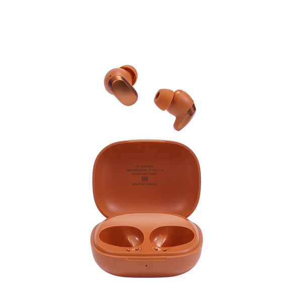 Audífonos Inalámbricos TWS STF Cherry Bluetooth 5.4 con ENC, 36h de Batería, Micrófono Dual, IPX4 Resistente al Sudor, Estuche de Carga USB-C, color naranja