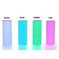 thumbnail image 2 of 20oz Tumblers Glow in the Dark Blank White Red Coral Blue Green or Pink Stainless Sublimation Tumbler W/Straw, lid  Box, 2 of 11