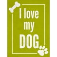 thumbnail image 2 of Studio, Sd Graphics 15x18 Black Ornate Wood Framed with Double Matting Museum Art Print Titled - Love my Dog Green, 2 of 4