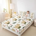 thumbnail image 3 of Erosebridal Pink Flowers Blossom Full Size Sheets,Cartoon Capybara Rodent Animal Bed Sheets For Kids Girls 4pcs, 3 of 6