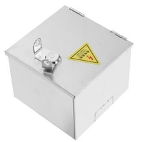 VORCOOL Metal Electrical Box Socket Box Lockable Stainless Steel for Outdoor Use 1Pcs
