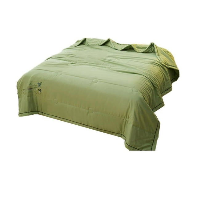 71x79IN Bed Comforter, Summer Solid Color Simple Design Cotton Cool Quilt Tear Resistant Soft Breathable Silky Smooth Lightweight Summer Comforter, Living Room Decor for Sofa, Couch, Bed, Camping
