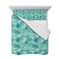 thumbnail image 7 of Teal Geometric Twin Size Down Alternative Comforter, Lightweight Comforter Quilt Bedding Set with Pillow Shams Modern Morocco Abstract Art All Seasons Bed Comforter Duvet Insert 68"x86", 7 of 7